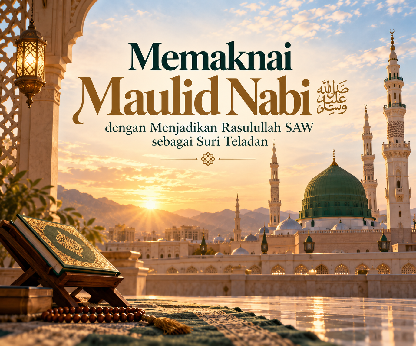 Menjadikan Rasulullah SAW sebagai Suri Teladan Menjadikan Rasulullah SAW sebagai Suri Teladan